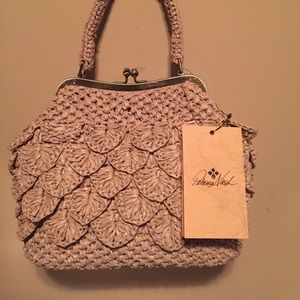 Patricia Nash Laureana Scalloped Raffia Satchel